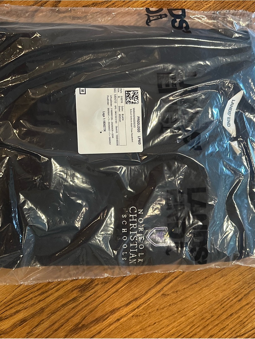 Lands' End Men's Black Sweatshirt